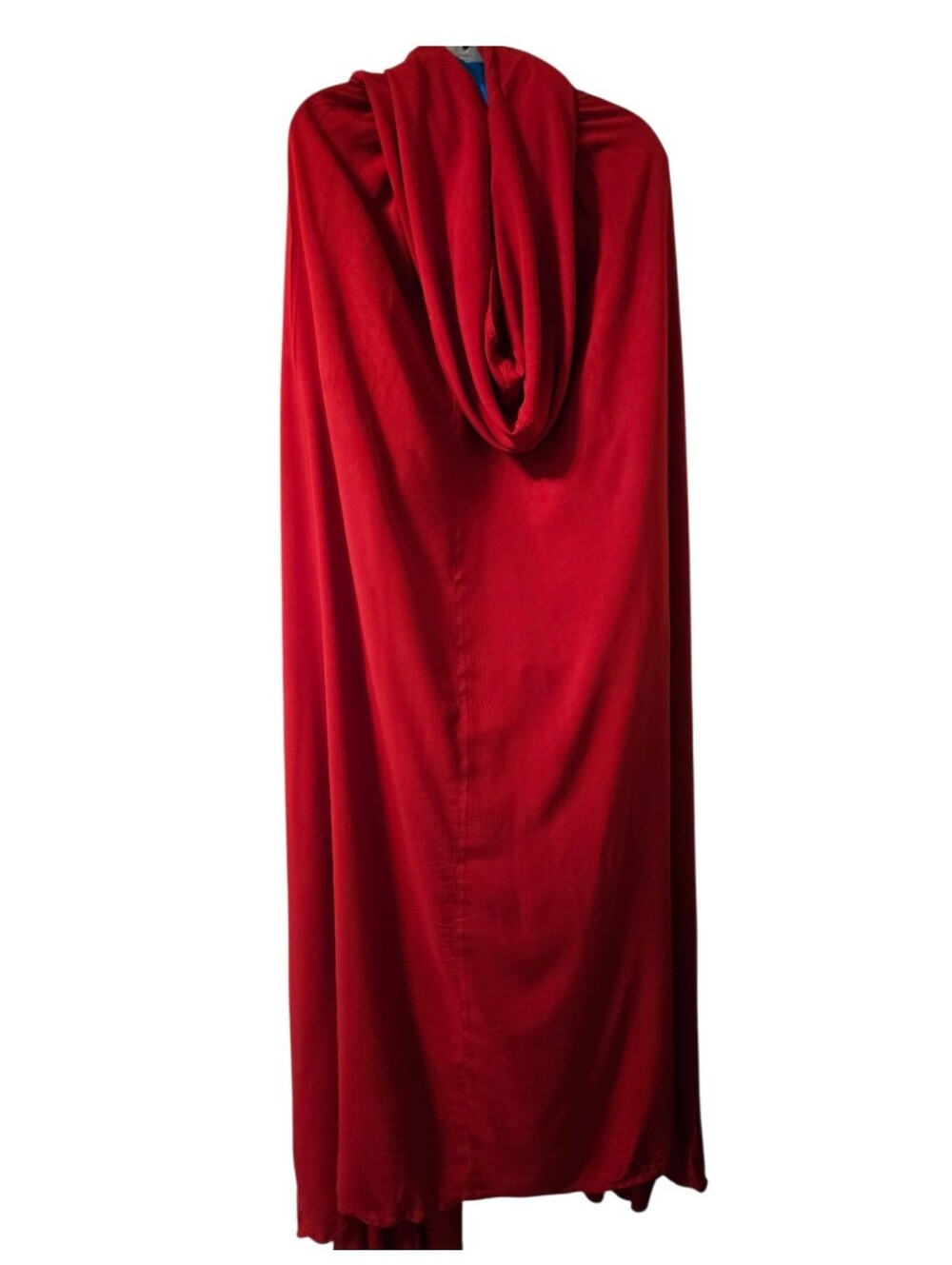 Red hooded cape black cord frogs / Chinese-style knot/toggle closures - Picture 4 of 5